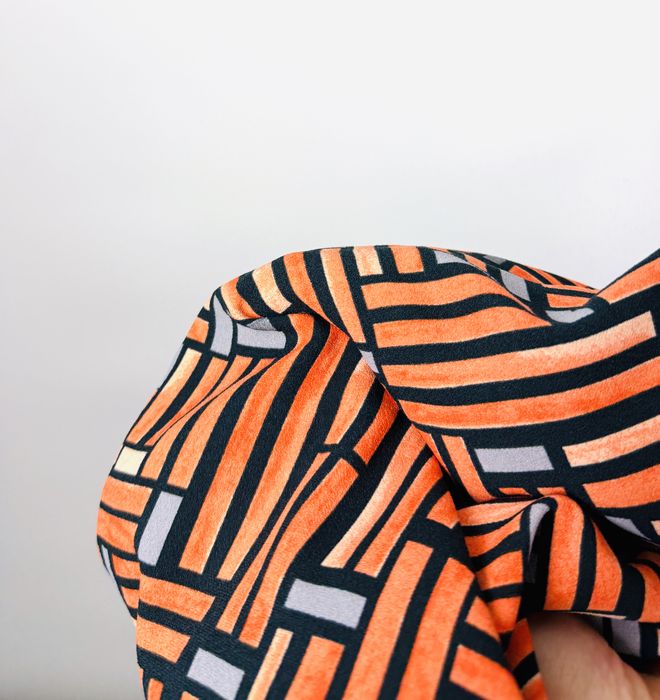 Pomarańczowa sukienka w geometryczny wzór M 38 Next