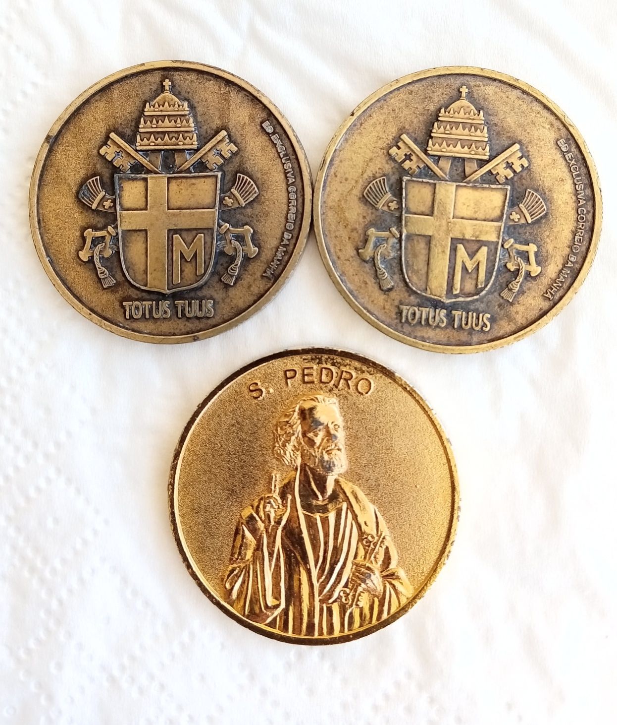 3 medalhas do papa João Paulo
