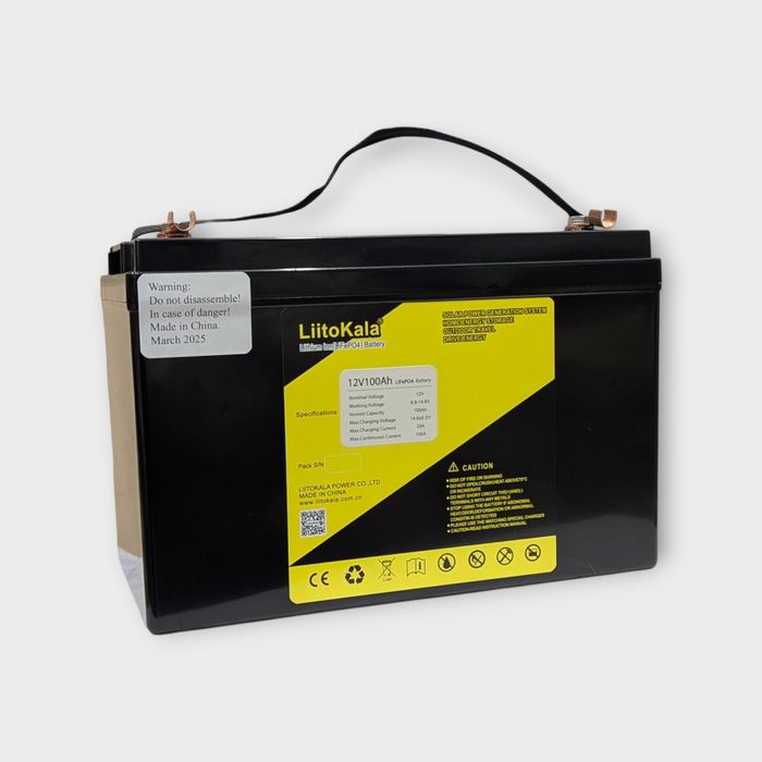 Акумулятор Liitokala LiFePO4 12V 100Ah з LCD-дисплеєм