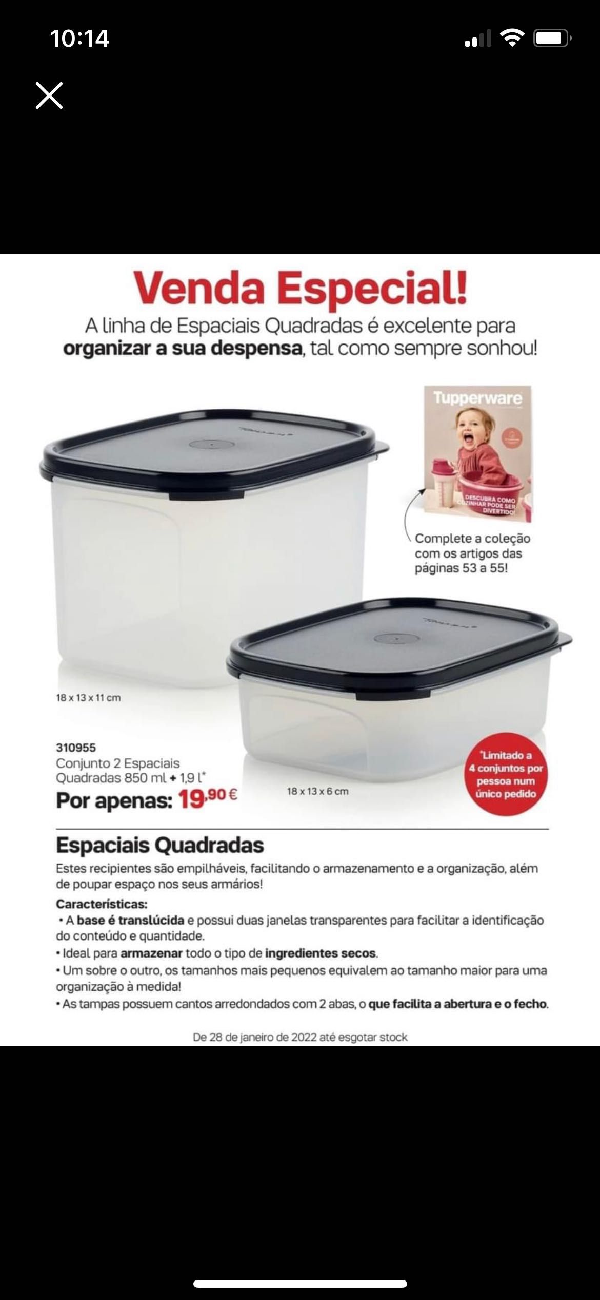 Tupperware promoção