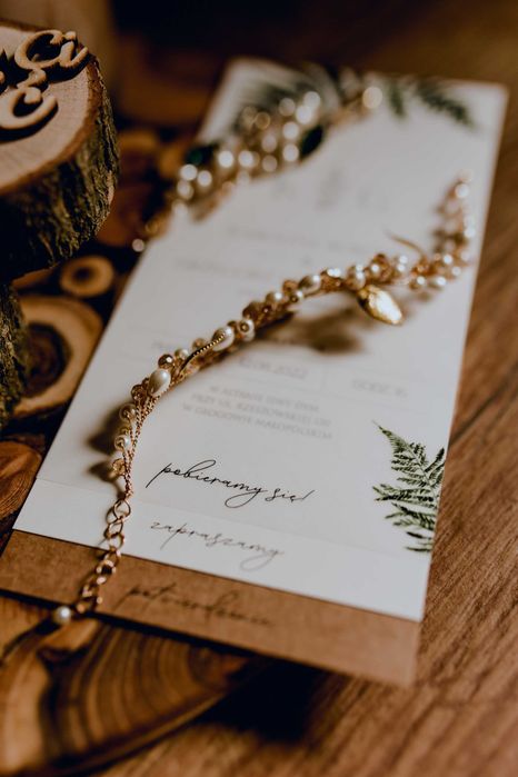 Biżuteria ślubna - kolczyki, bransoletka, 2 wsuwki