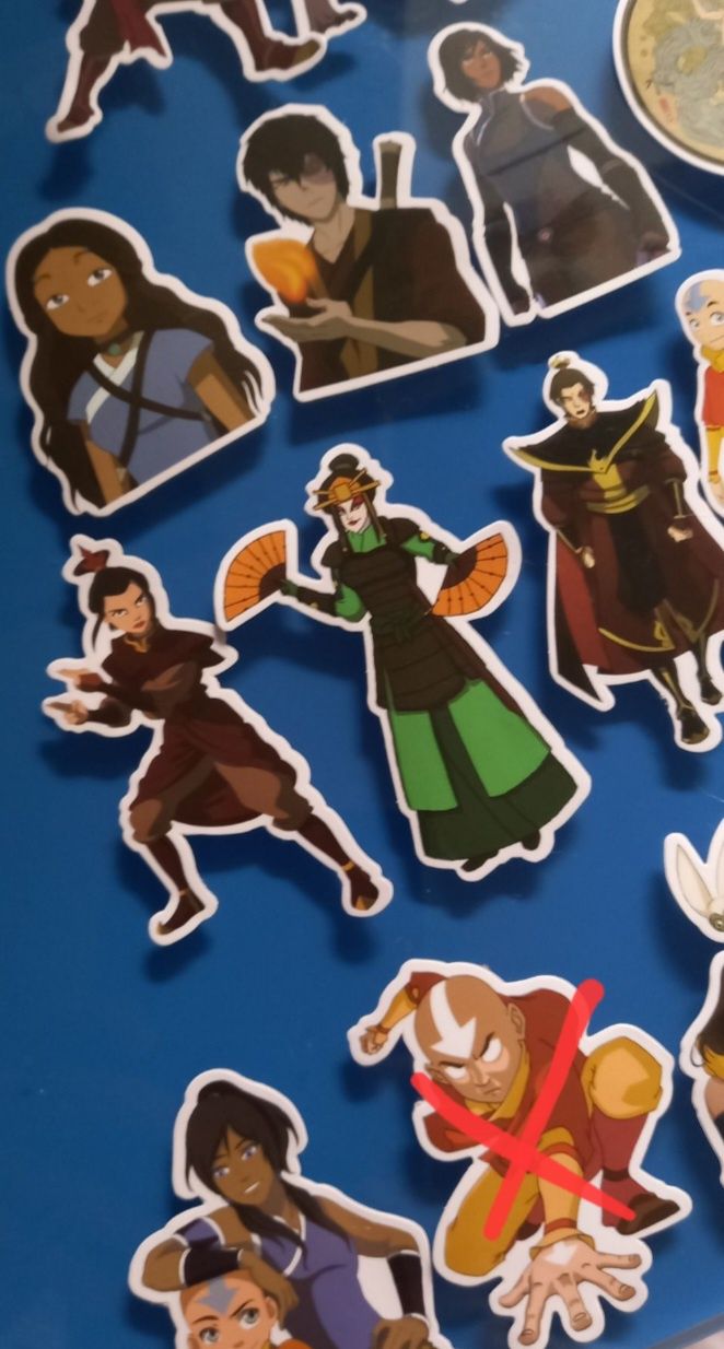 autocolantes The Last Airbender e Legend of Korra, stickers