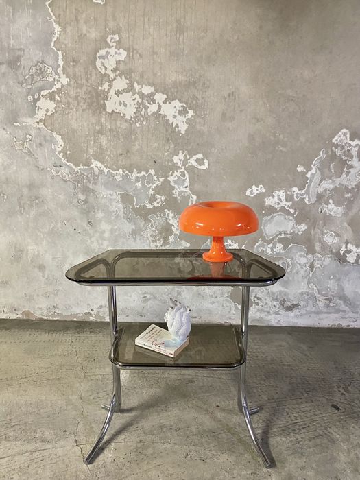 Candeeiro de mesa laranja Midcentury, Anos 70. Jarra Coração.