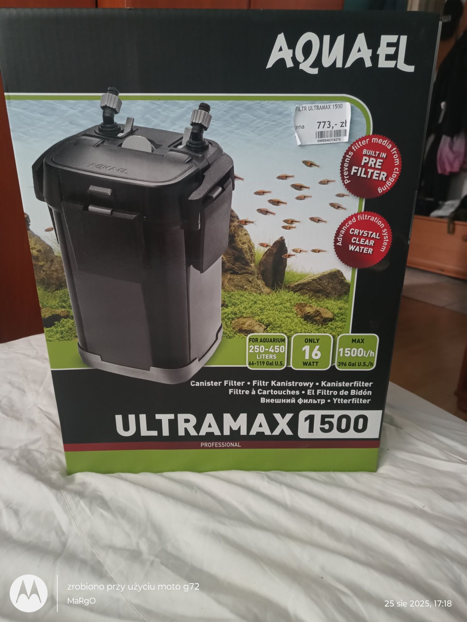 Profesjonalny filtr Aquael ultramax 1500