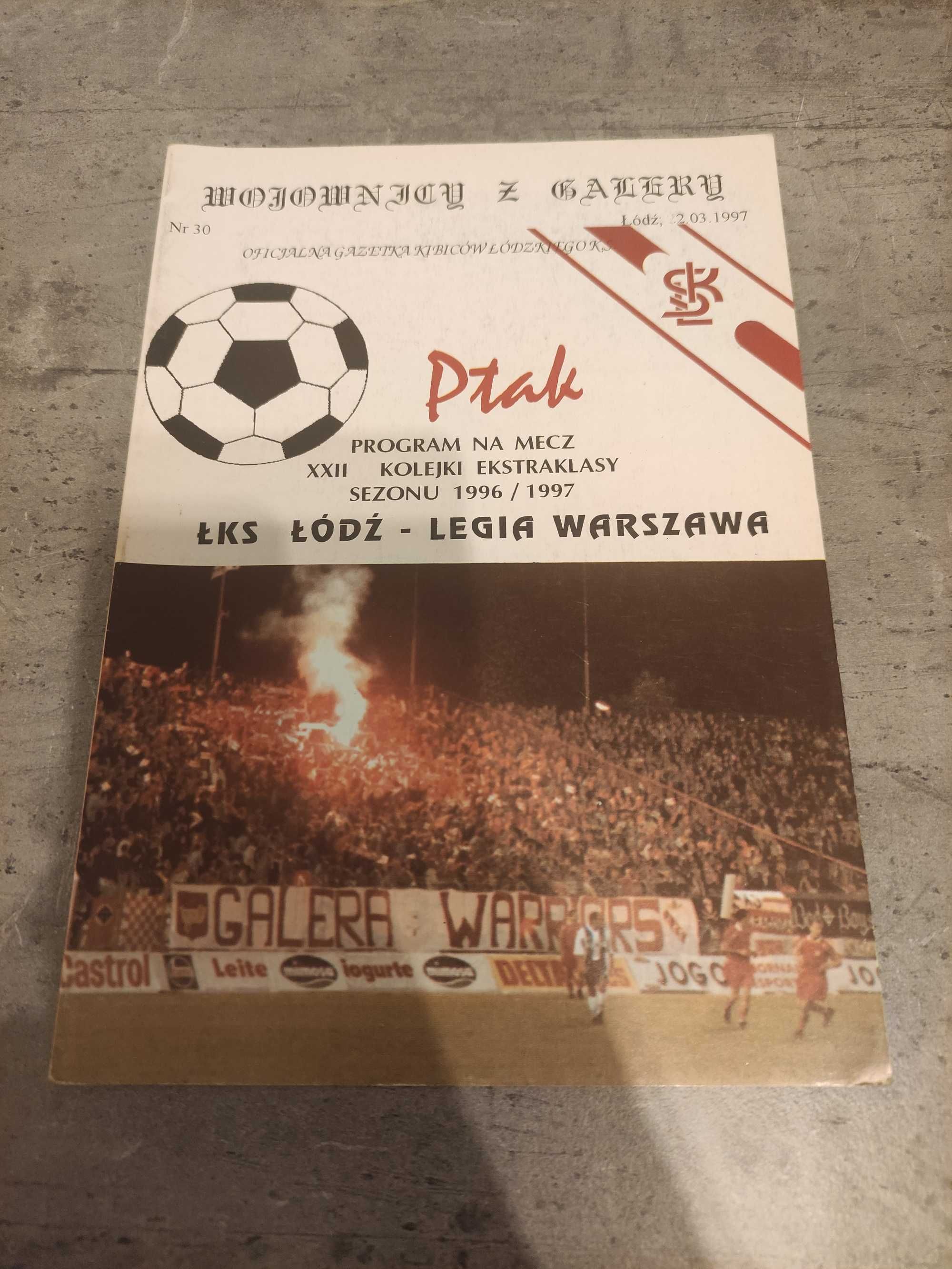 Program ŁKS Łódź- Legia Warszawa 96/97