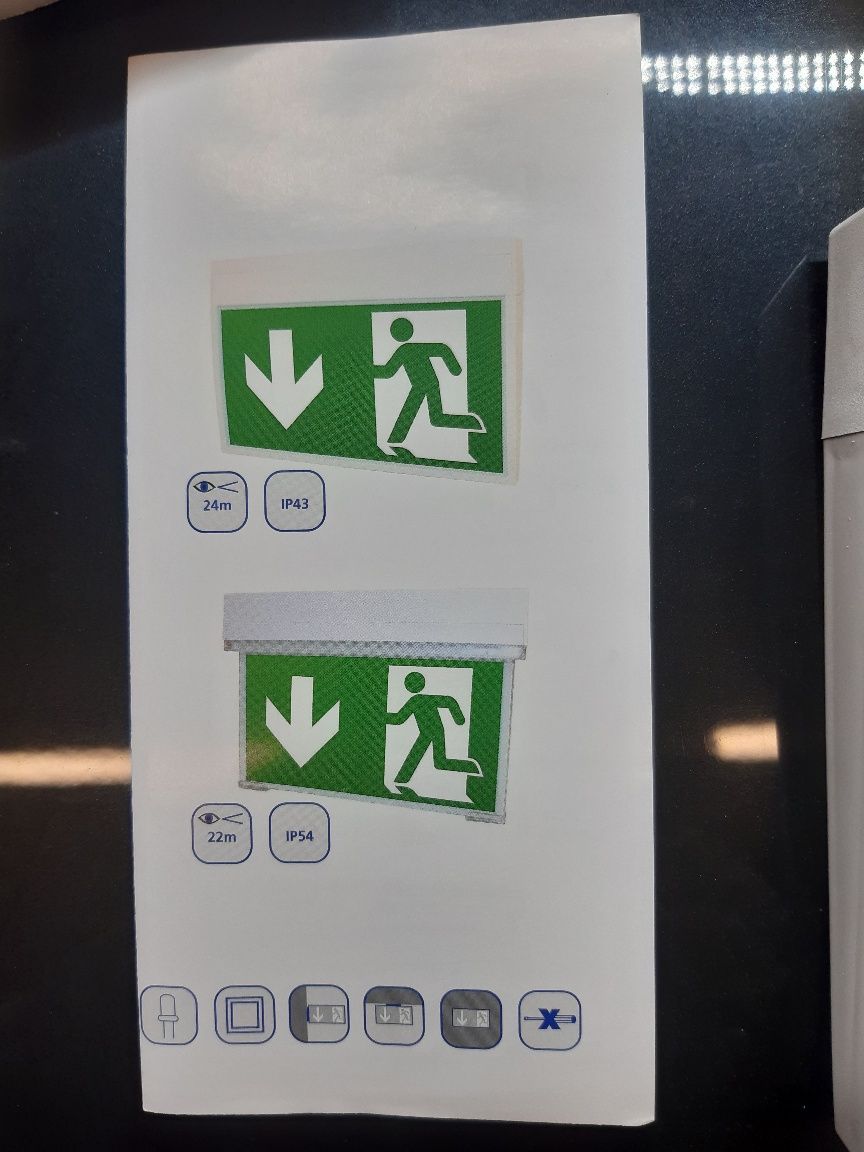 Oprawa ewakuacyjna piktogram