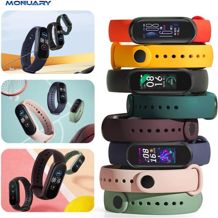 Pulseiras de silicone para xiaomi mi band 6 e 5 Novas