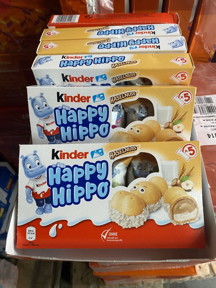 Kinder Happy Hippo kakao, Haselnuss 5 x 20.7 г.