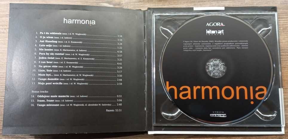 Płyta CD. Harmonia. Wojciech Waglewski, Kosmowski, Gałażyn, Sadovska.