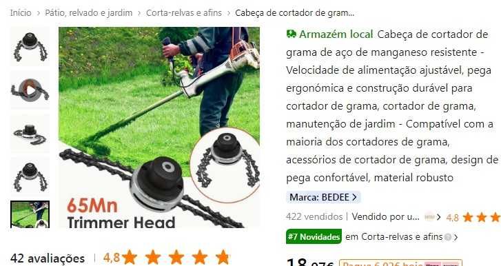 PARA ROÇADORA, CORTE PARA ROÇADORA, CORTE