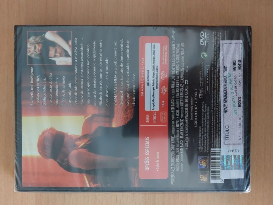 DVD Novo e Selado - Nove Semanas e Meia