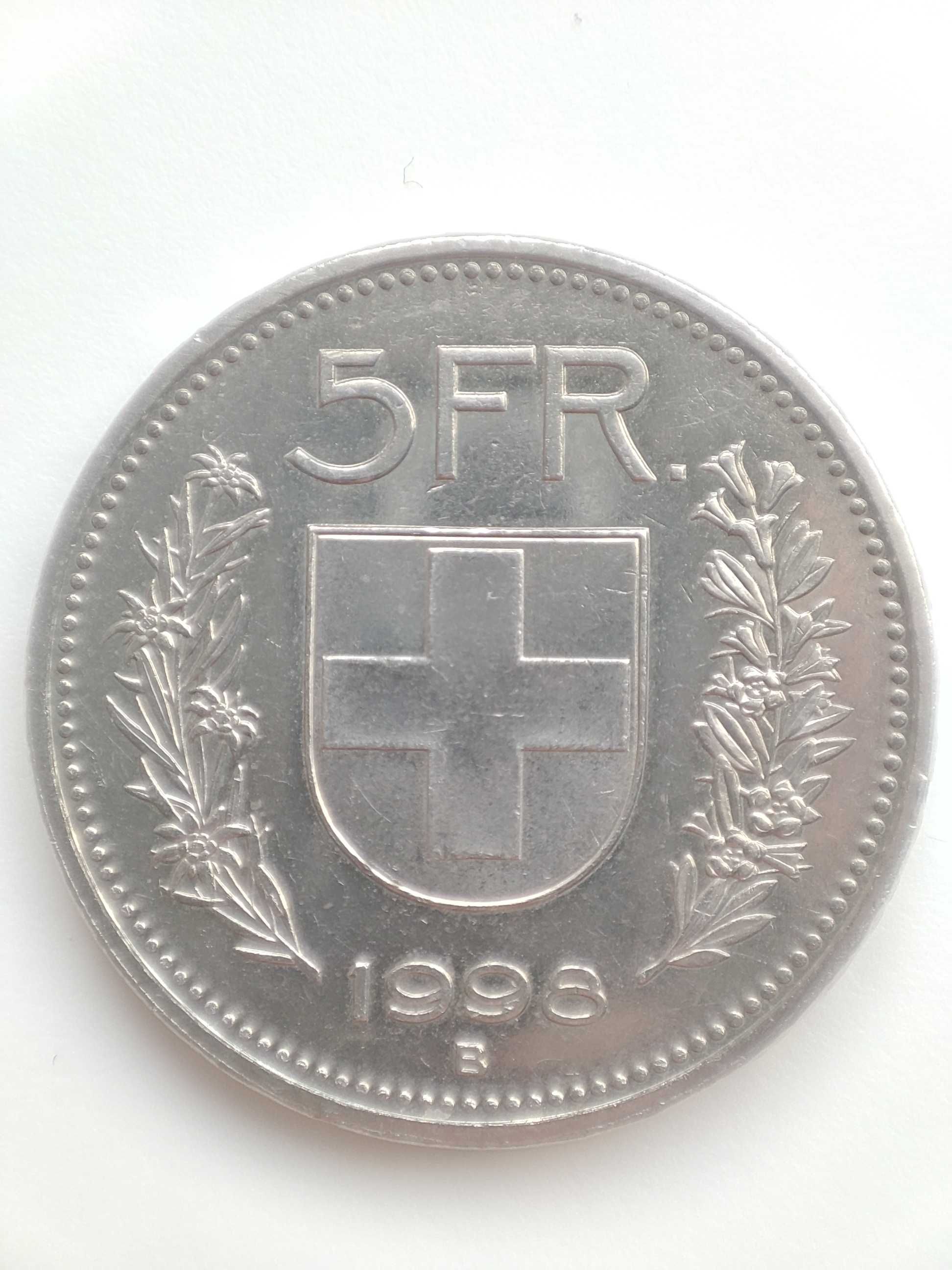 5 franków szwajcarskich 1998