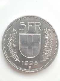 5 franków szwajcarskich 1998
