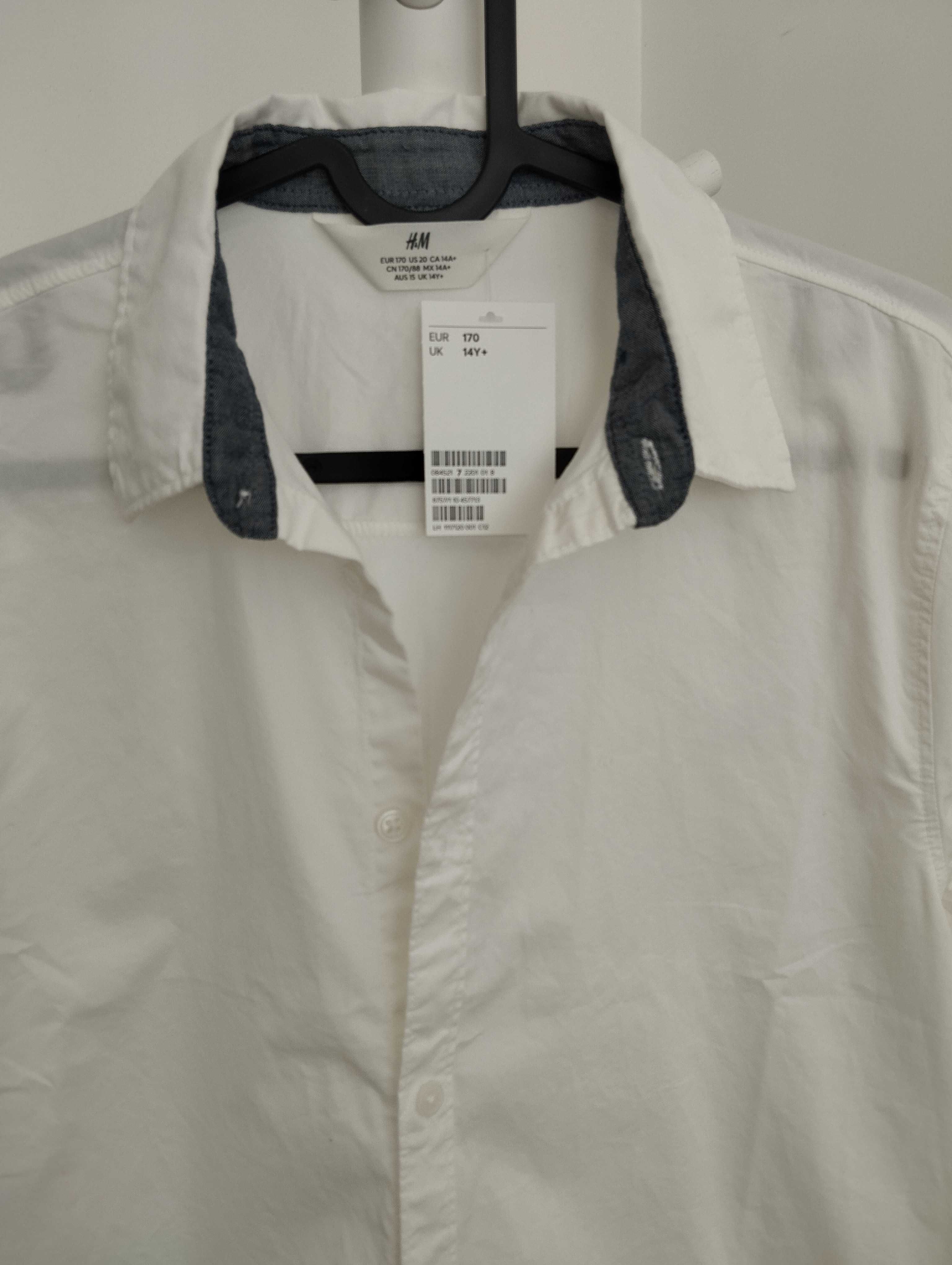 Biała nowa koszula H&M 170