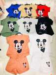 Komplet MIKI Mickey Mouse bluzka+ spodenki r.UNI - S/M/L dwa kolory