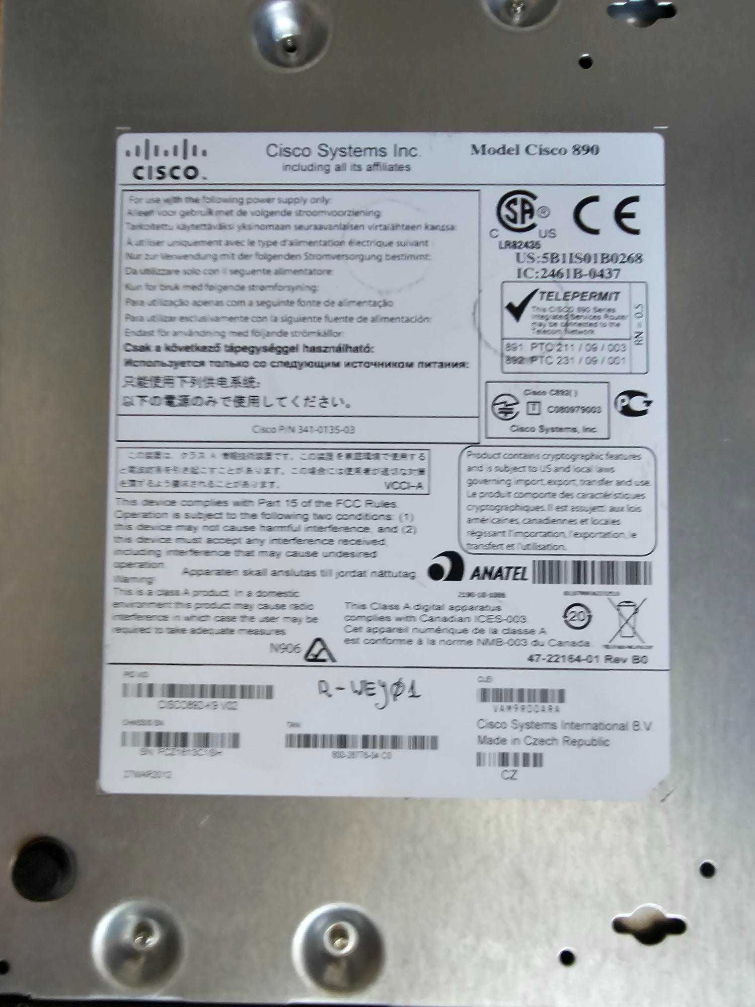 Router CISCO 892