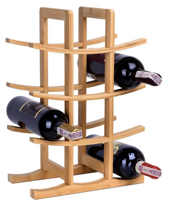 stojak na wino bambusowy