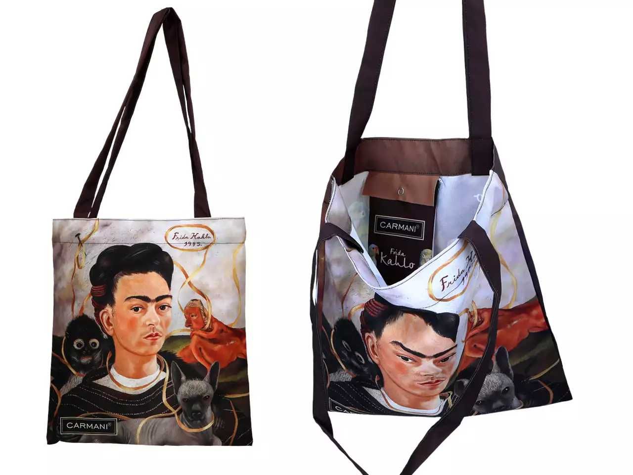 Kahlo Frida Autoportret papugi NOWA torba torebka na zakupy shopperka