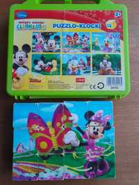 Puzzlo-klocki: Mickey Mouse Club, Trefl 12 sztuk