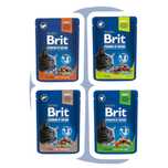 Brit Premium Cat Sterylizacja Kawałki Mix smaków 6x100g