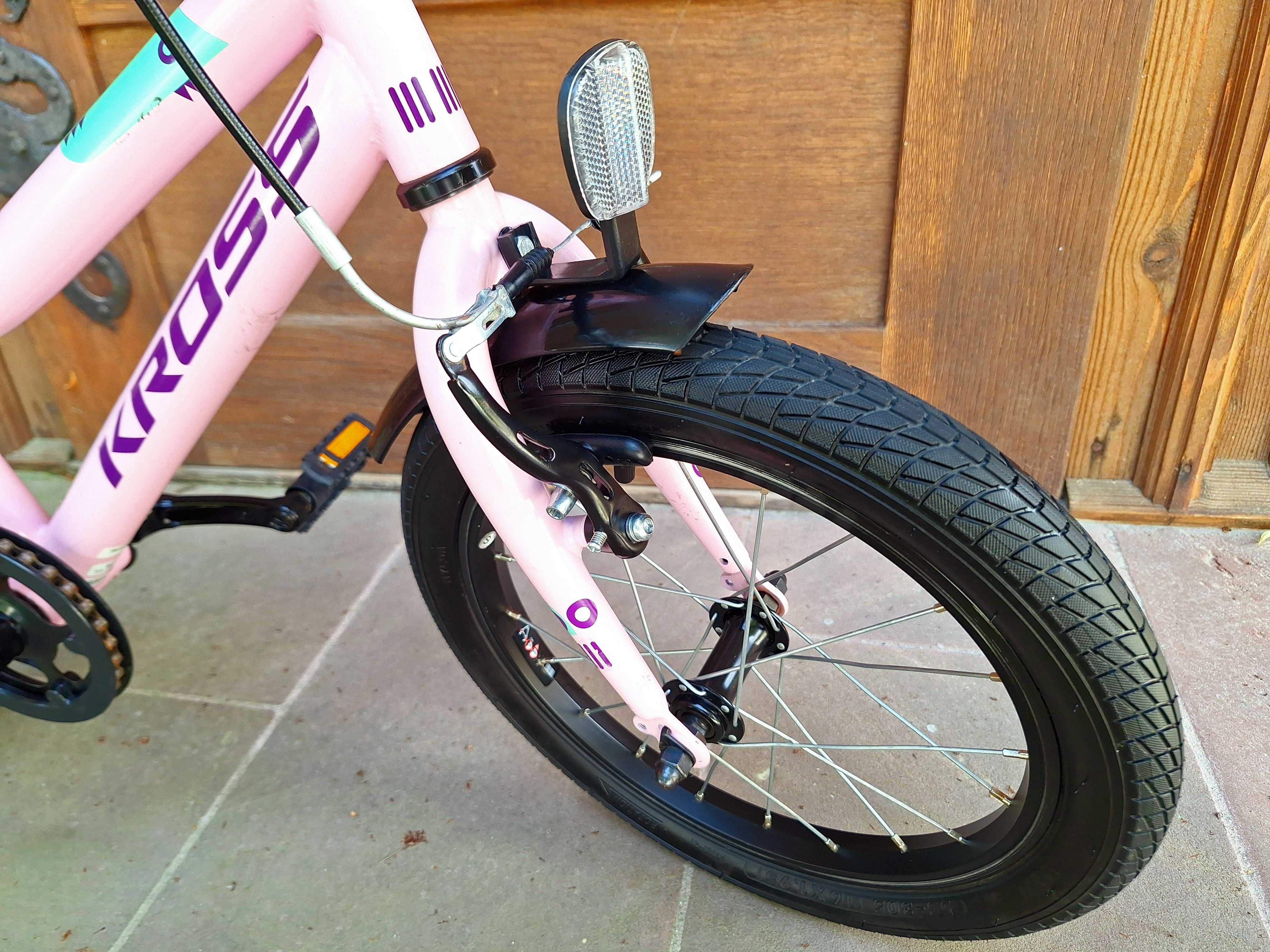 NOWY w 98% PIĘKNY rower KROSS Mini 3.0 koła 16 cali dla dziewczynki 4+