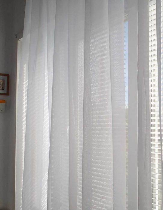 Тюль шифон с утяжелителем №309, тюль шифон, шифоновий однотонний тюль