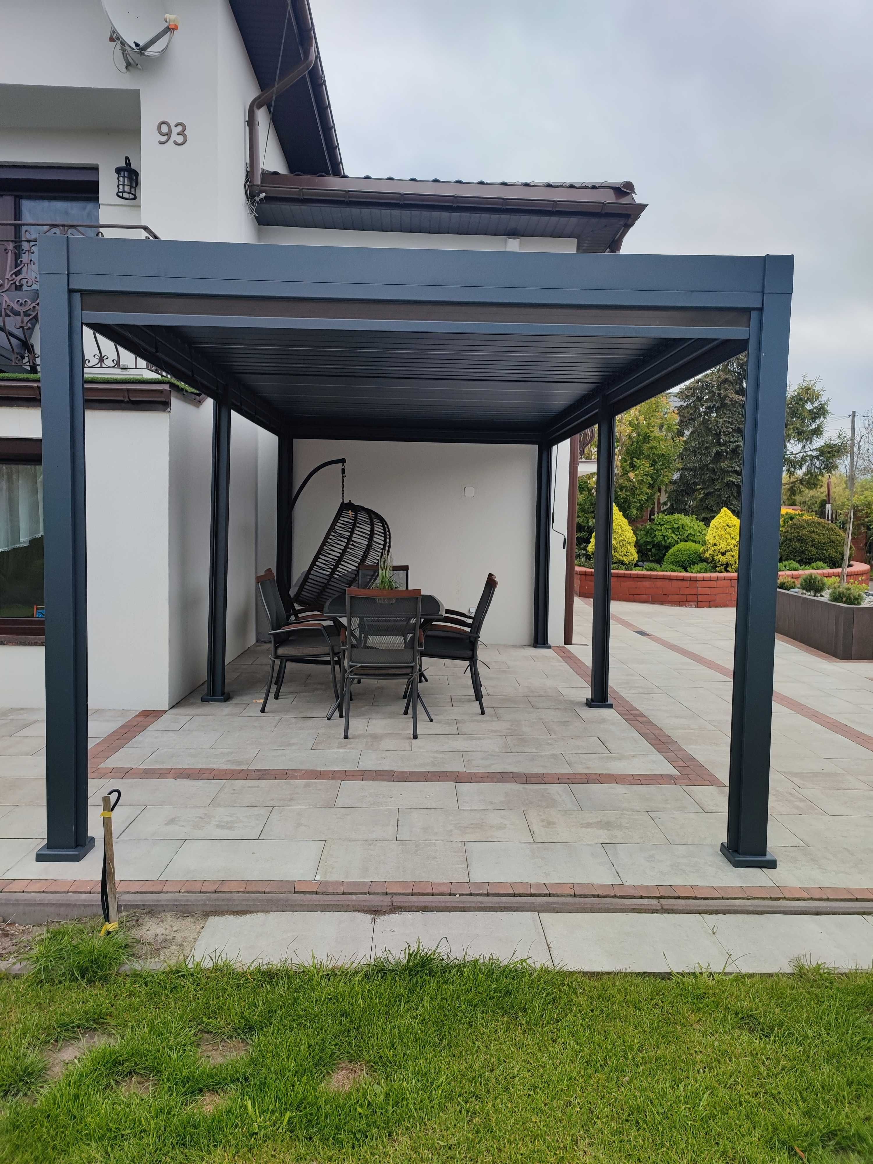 Pergola Ogrodowa Tarasowa Aluminiowa 3x6 Lamele Zadaszenie Tarasu