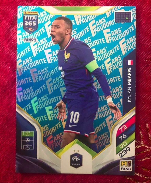 Karta FAN92 Mbappe niebieski Blue Adrenalyn Panini 2026