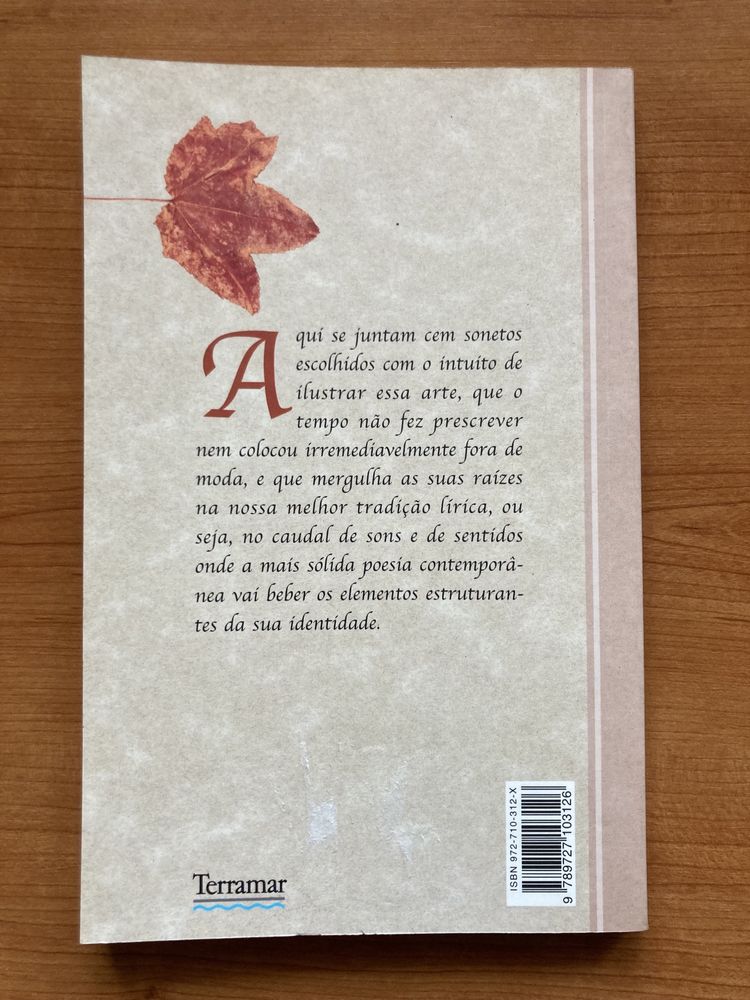 Livro - Cem sonetos portugueses - Poesia