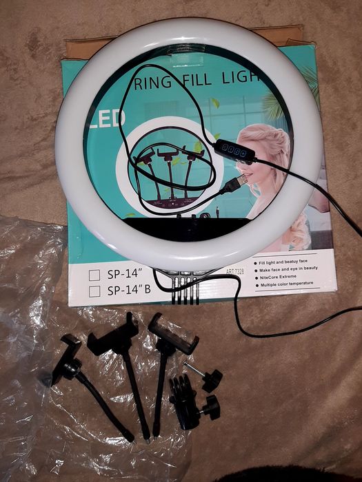 Лампа кольцевая, лампа для съёмок. Светодиодная кольцевая. Світодіодна