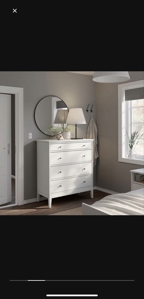 Ikea: Cómoda com 4 gavetas, branca | 104x118cm