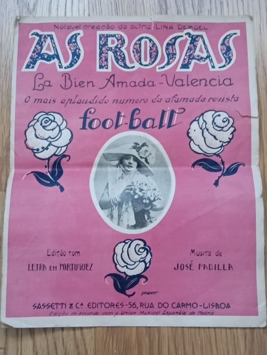 Partitura antiga  As Rosas