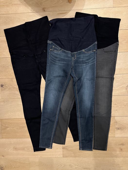 Jeansy jegginsy MAMA H&M r. 40 ciążowe 3 szt