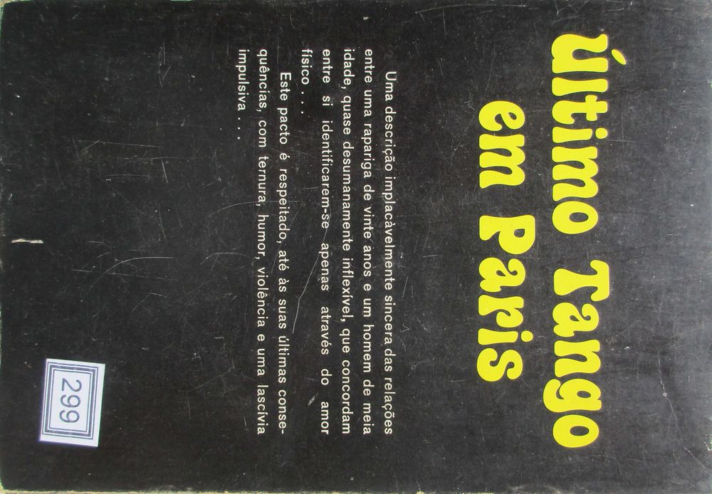 Robert Alley - - - O Último Tango em Paris - - - - - Livro