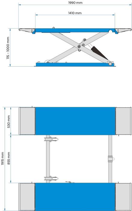 Podnośnik nożycowy samochodowy mobilny 3,5T Kupczyk Dostawa 0 zł