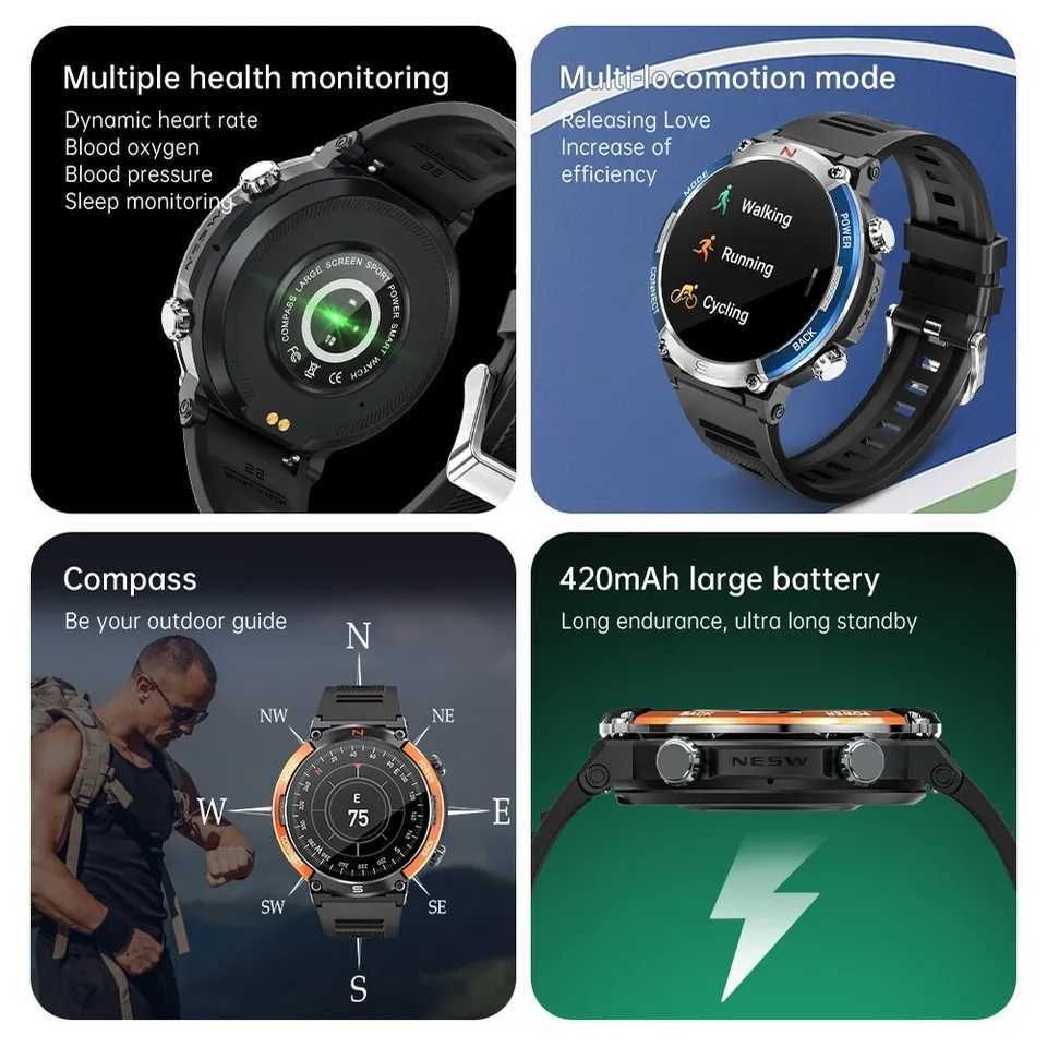 Smartwatch Colmi X11 duży 1,52 ekran rozmowy menu PL.