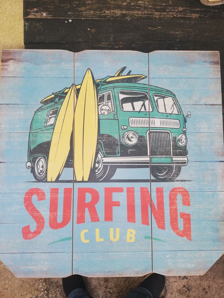 Placa vintage de surf