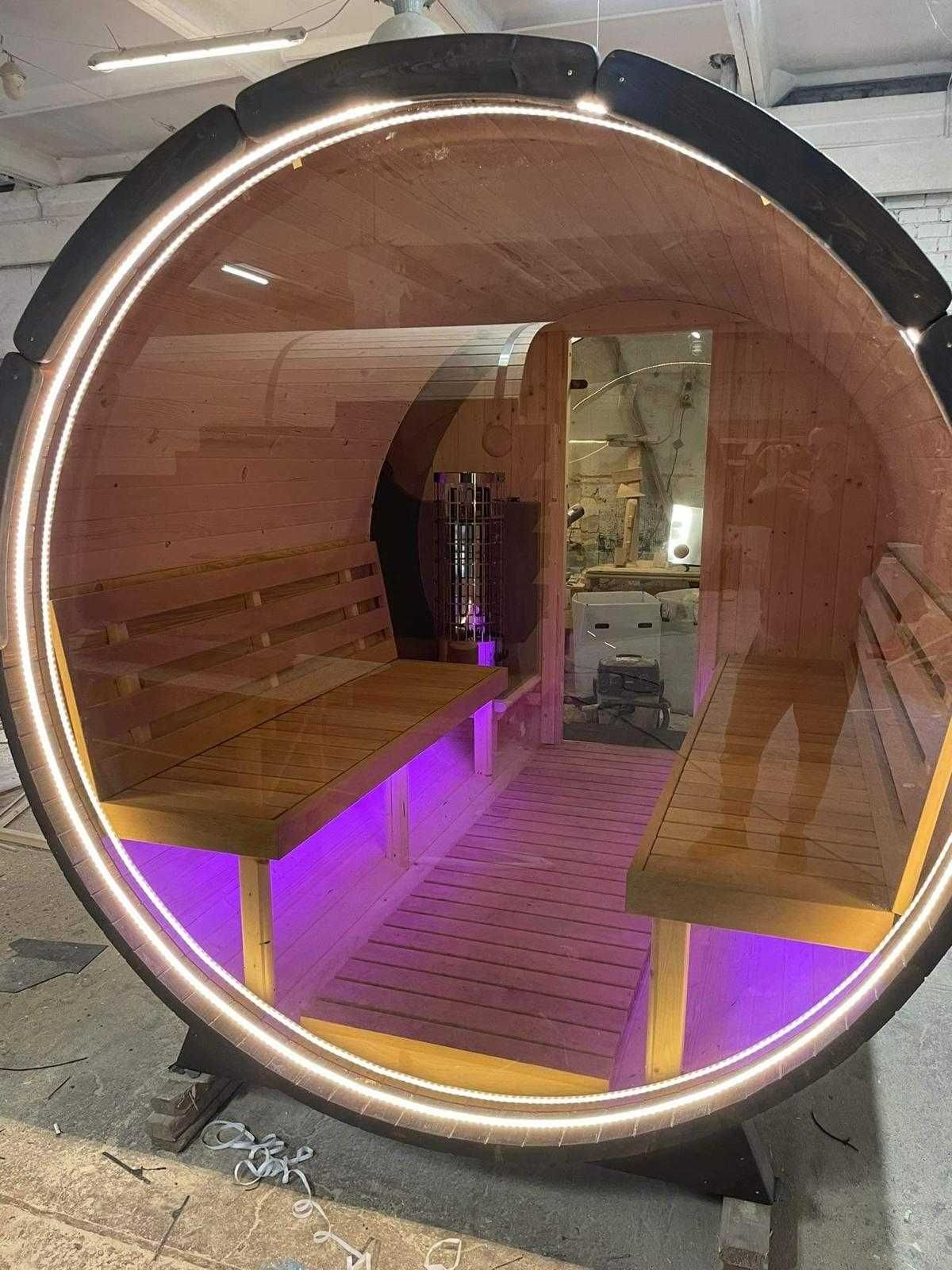 Sauna Ogrodowa 300 cm Spa Balia Jacuzzi Spa Basen Led