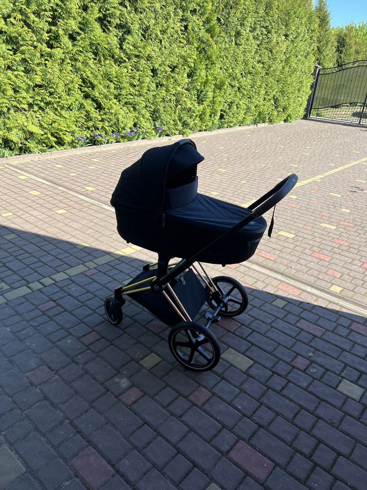 Cybex Priam 4.0 Rose Gold /black коляска  Сайбекс пріам 2в1