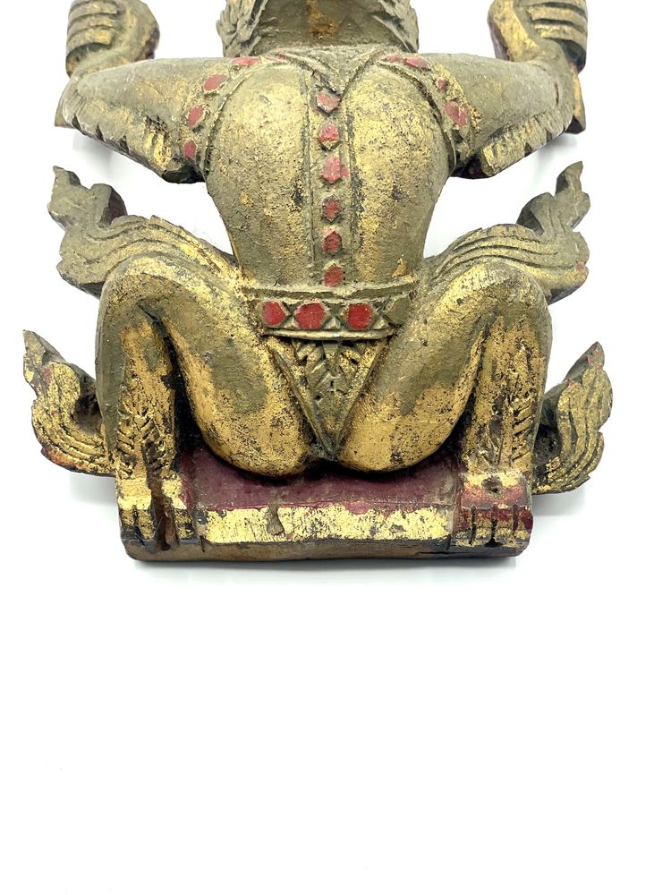Estátua de Madeira Antiga de Garuda divindade india sec 18