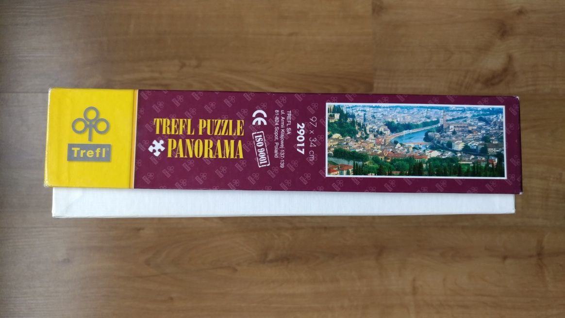 JAK NOWE - Panoramiczne puzzle Trefl 1000 sztuk - Włochy.