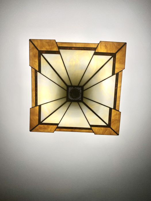 Witrażowa Lampa plafon sufitowa oraz klinkiet ścienny