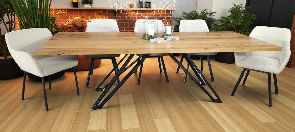 stół dębowy lity dąb premium producent dostępny od ręki 240x100 cm