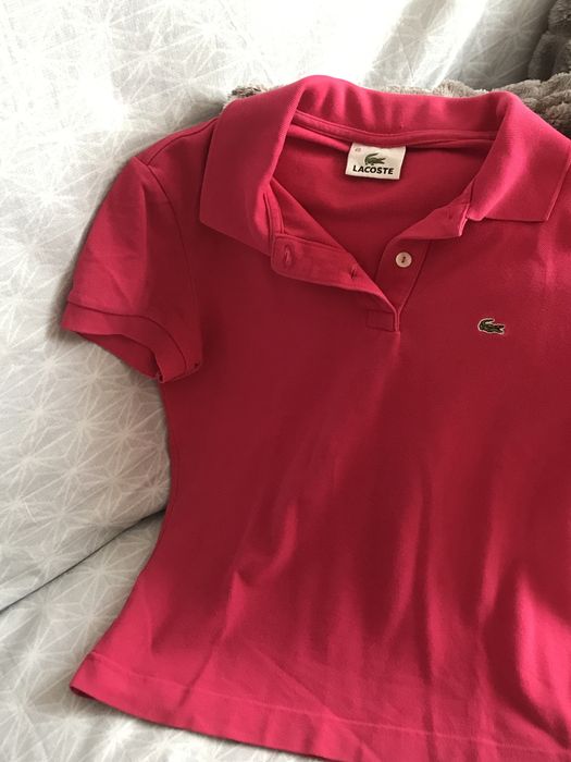 рожева жіноча поло-футболка Lacoste