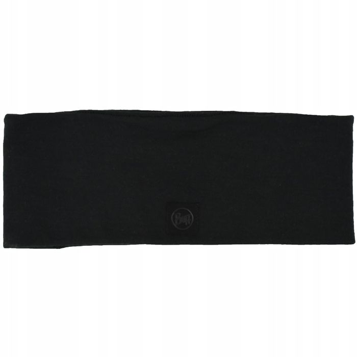 Opaska na głowę z wełny merino Buff Merino Wide Headband Solid Black