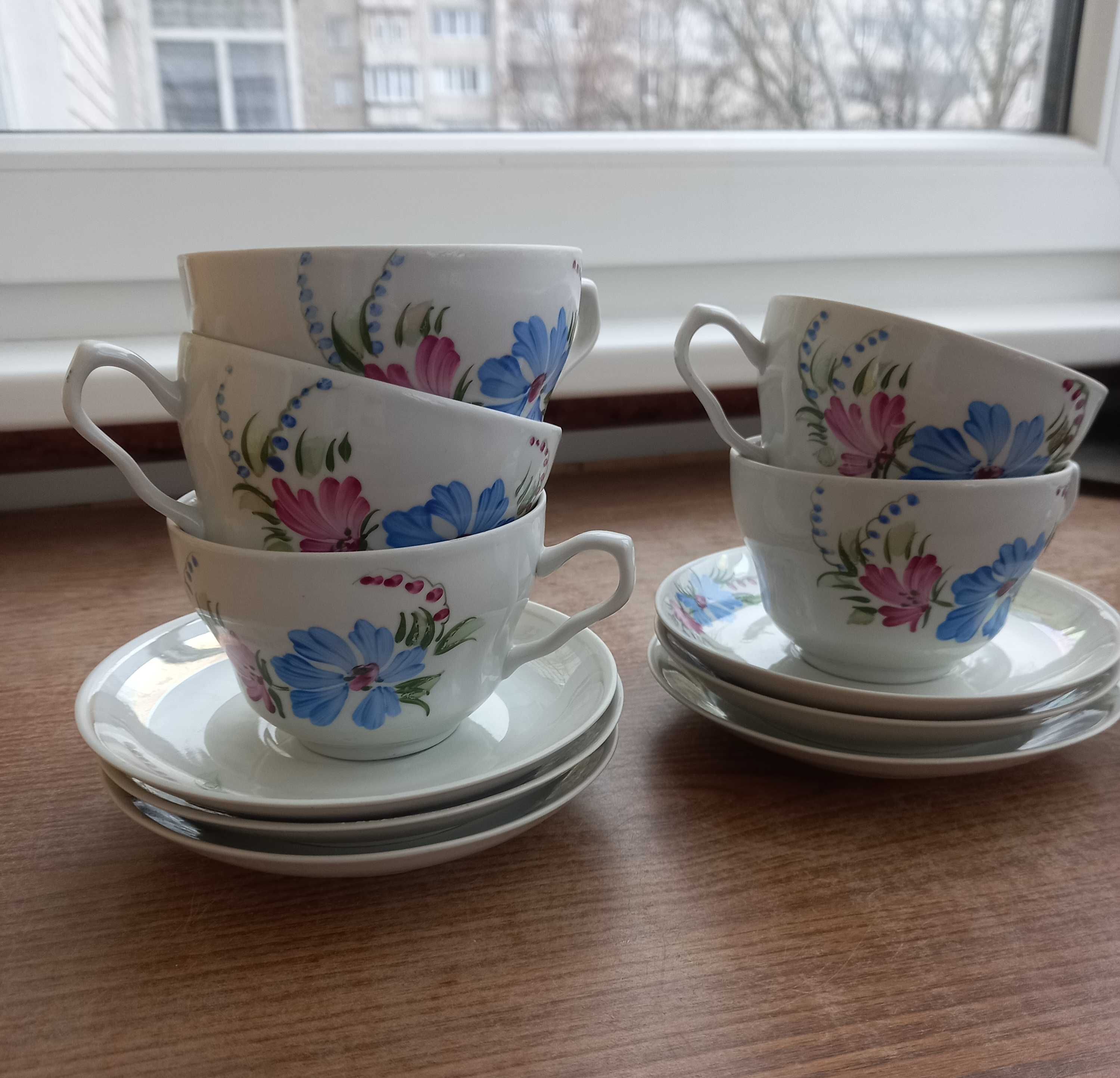 Редкий сервиз, полный 15 предметов, Барановка
