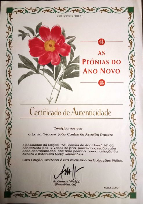 As Peónias do Ano Novo - - - - - Vasos