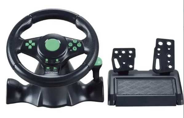 Игровой мультимедийный универсальный руль с педалями для ПК