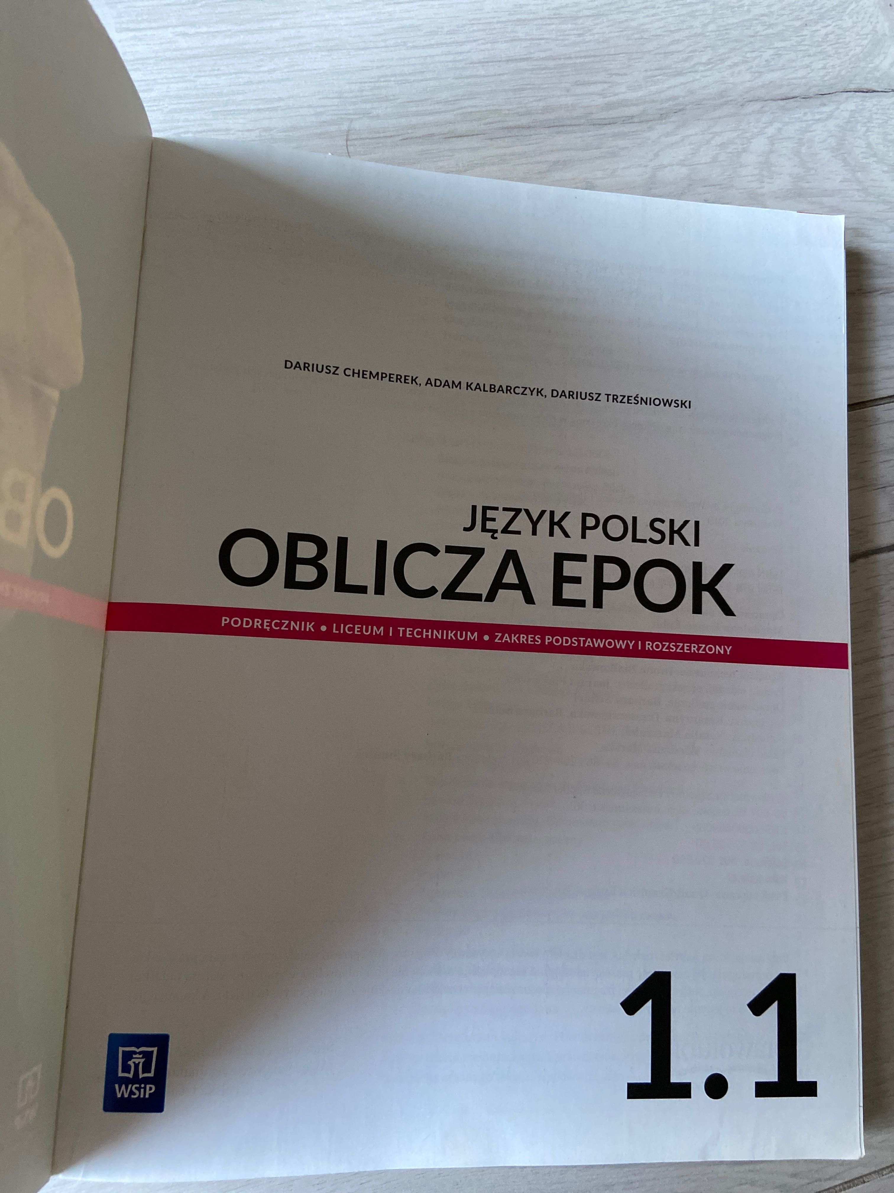 Oblicza  Epok 1.1 nowa WSiP Chemperek Kalbarczyk 2019