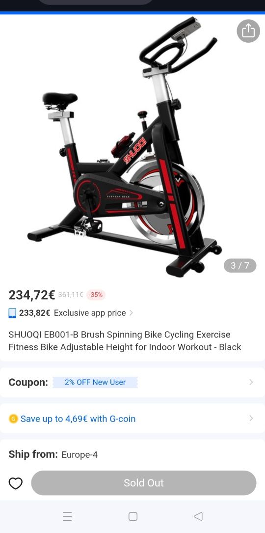 Bicicleta de Spinning Shuoqi